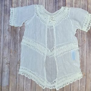 Cupshe Cream Crochet Cover-Up